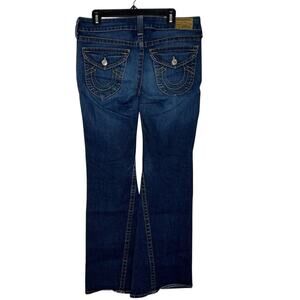 True Religion Flap Pocket Bootcut Jeans Size 32 Made in USA Dark Wash Classic